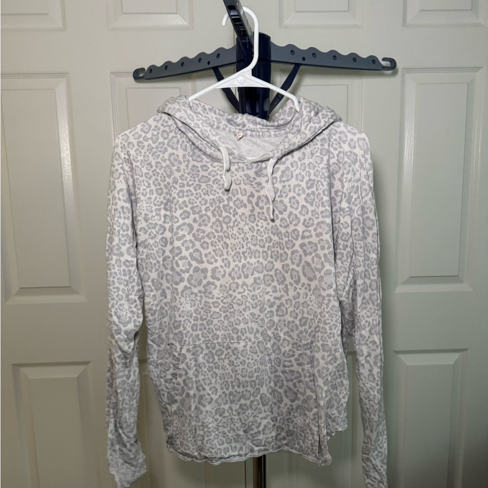 Glyder White Leopard Print Hoodie